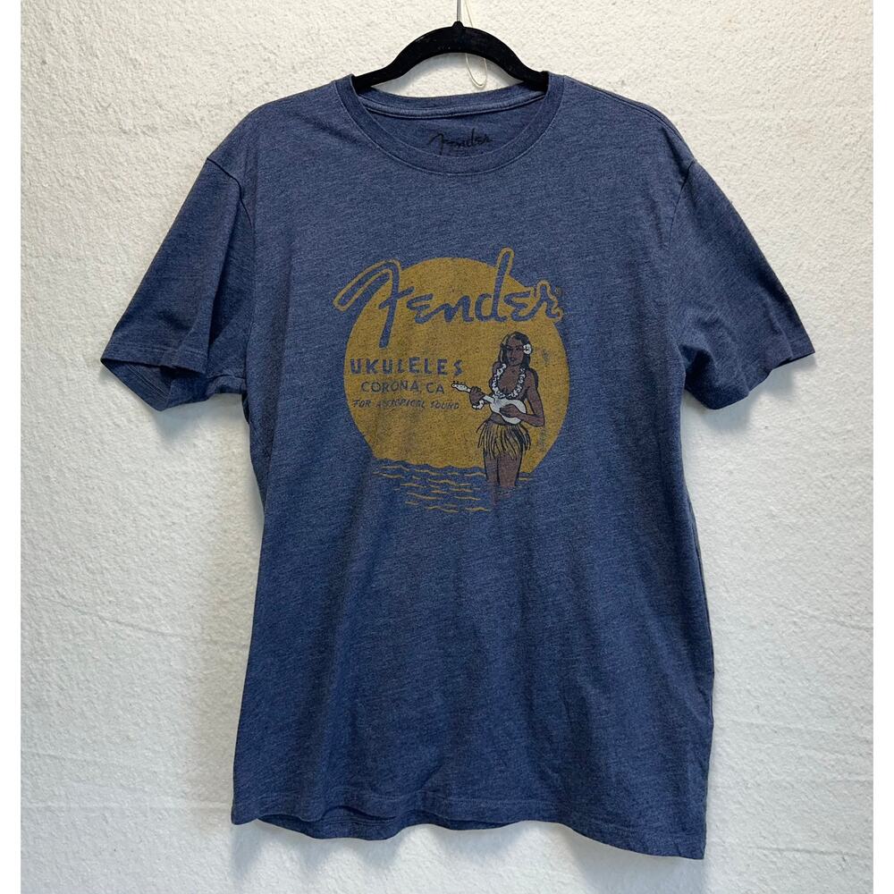 Fender Lucky Brand Collaboration Ukuleles Corona CA Men's T-shirt SZ M